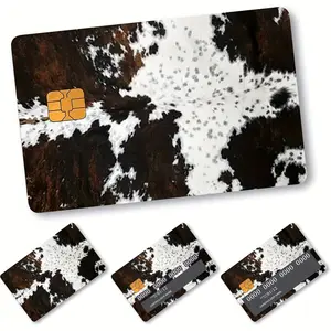 A Set of 4 Thick Frosted Credit Card Stickers, Adhesive Decals Suitable for Credit Cards, Debit Cards, And Transit Cards. These Removable Self-Adhesive Decorative Scrapbooking Stickers Are Scratch-Resistant And Stain-Resistant