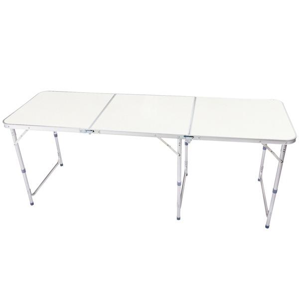 180 x 60 x 70cm Aluminum Alloy Folding Table White