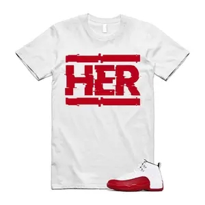 12 Cherry Varsity Red White T Shirt Match HER
