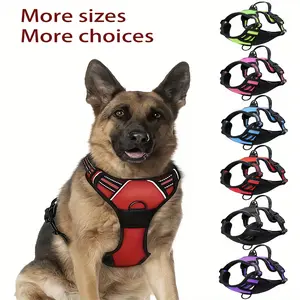 No Pull Dog Harness and Leash Set – Adjustable, Reflective, No Choke, Escape-Proof Vest with Handle for Medium & Large Dogs universal harness bore indoor cat accessory