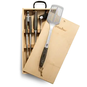 Grillaholics Premium Grill Tools Set with Wooden Gift Box