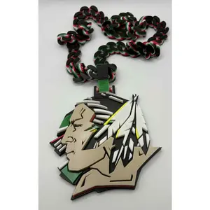 UND Sioux Logo Medallion Necklace