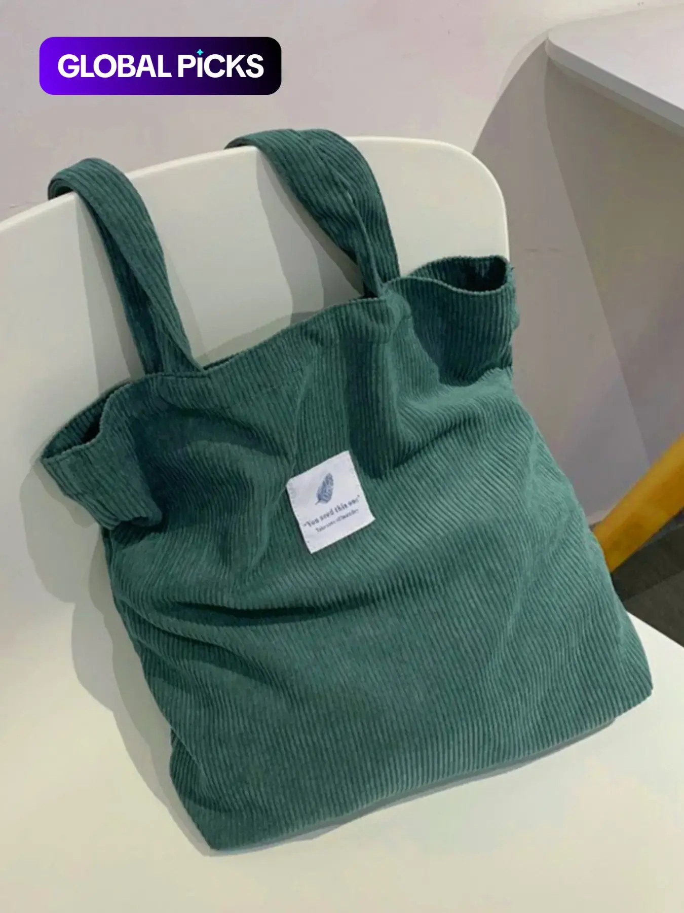 Women's Solid Color Corduroy Tote Bag, Large Capacity Shoulder Bag for Daily Used, Trendy All-match Bag for Commuters and Students, Fashionable Casual Bag, Multifunctional Commuter Tote, Handbag Tote Bag, Fashionable Bags