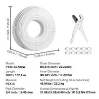 White【500 ft】3/4 inch