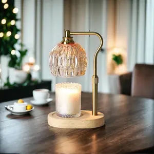 Candle Warmer Lamp with Timer & Dimmer, Electric Candle Warmer Lamp with 2 Bulbs, Decorative Light for Home Decor, Gift for Friend