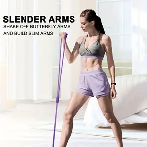 8-Shape Resistance Band with Foam Handle, Ideal for Beginners, Abdominal, Waist, Arm, Leg Stretching, Yoga, Pilates Training, 3 Colors Available, Strength Training Band