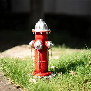 Fake fire hydrant for dogs, dog fire hydrant urination post, 14.5-inch backyard decorative outdoor statue for men, firefighter gift (with base design).