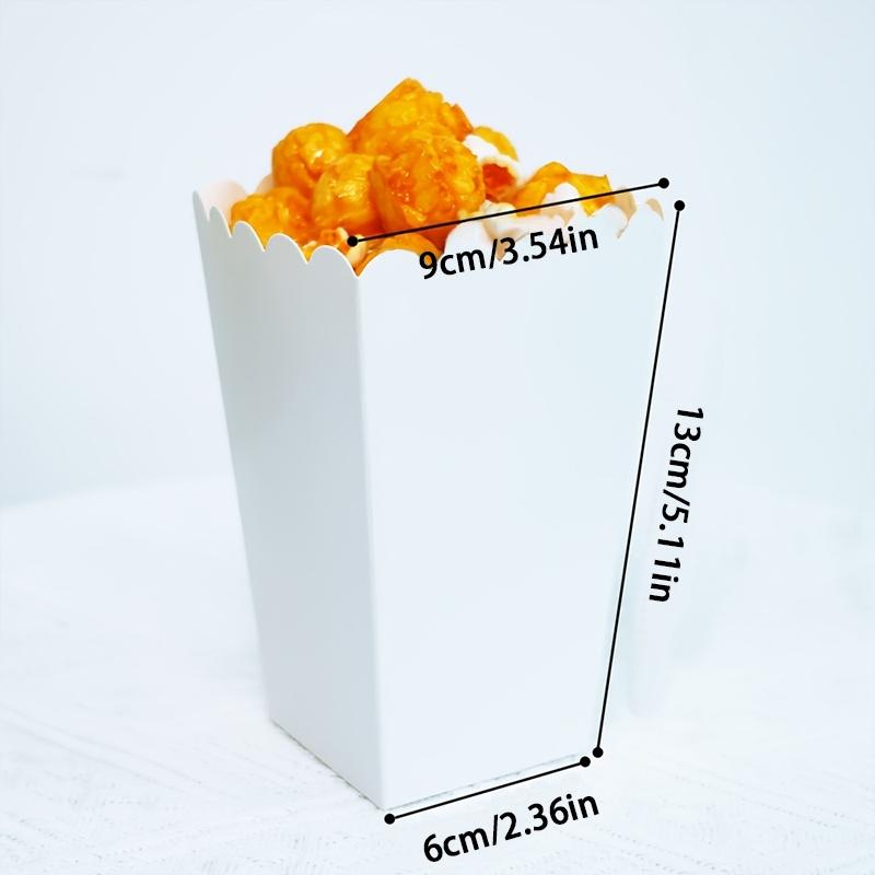 6 Foldable Popcorn Cups, Portable Popcorn Box, Paper Popcorn Bucket, Carnival Movie Popcorn Supplies, Christmas Party Snack Cups, Disposable Cups