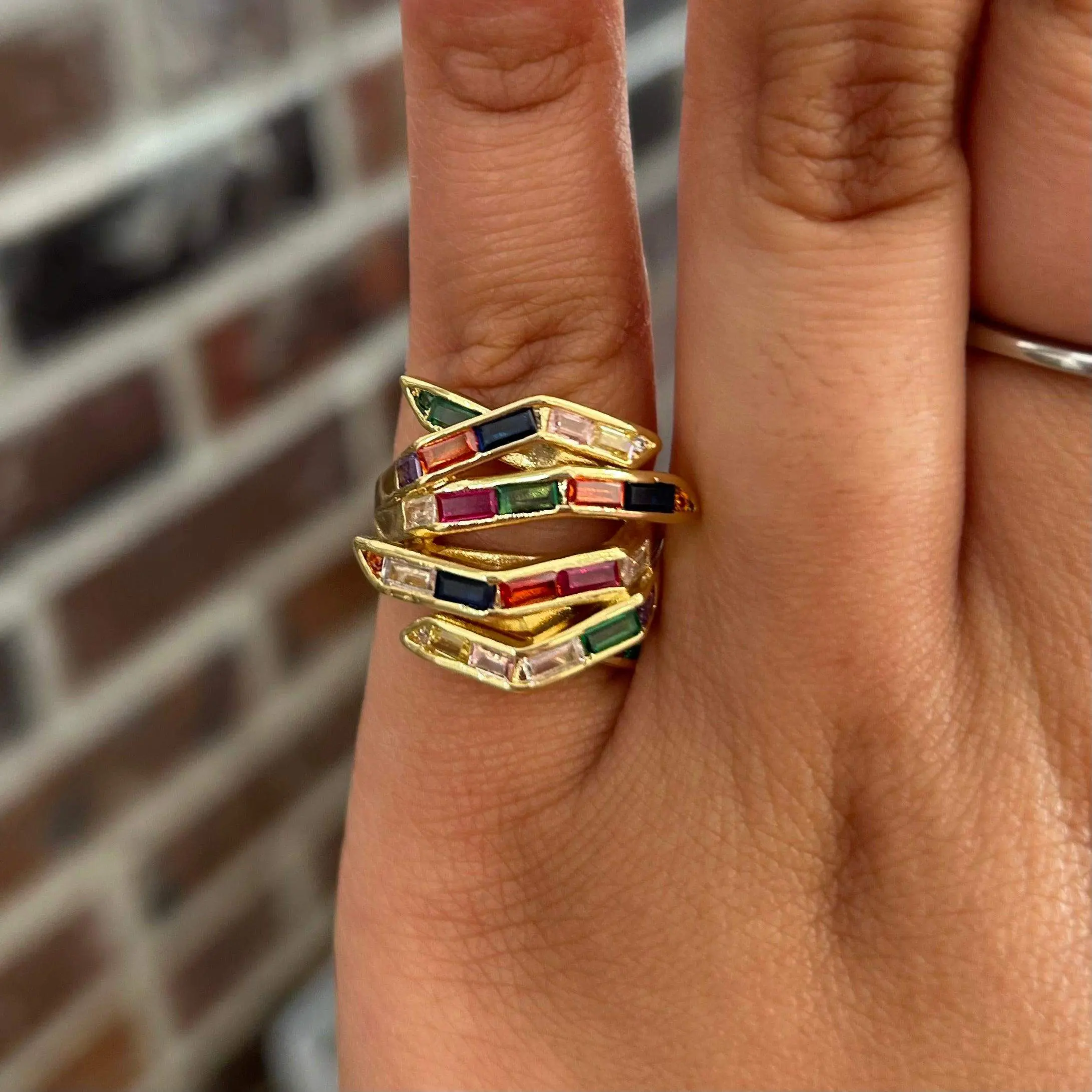 Multi-Layered Bejeweled Ring