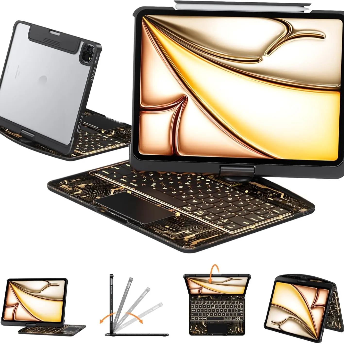 Transparent black (not include iPad)