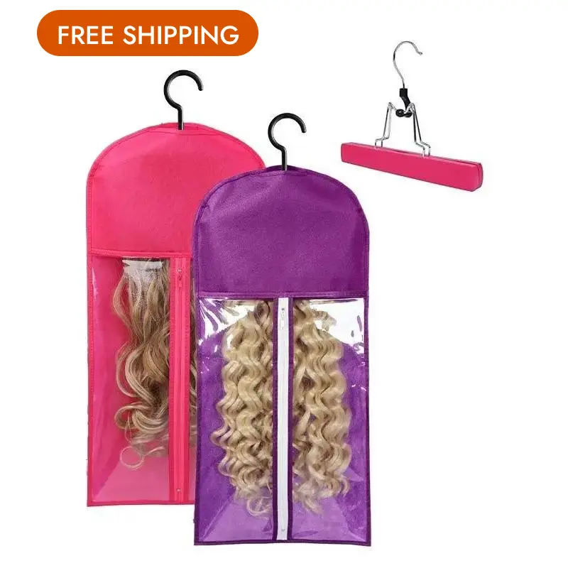 [Free Shipping] Wiggins Hair Dust Bag Extension Holder Wig Storage for Multiple Wigs Holder Wig Bags Storage with Hanger