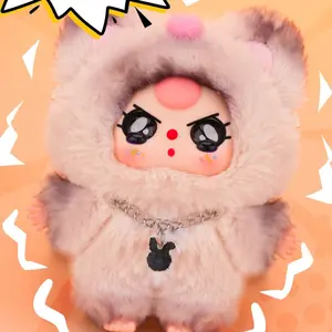 Babythree Cats and Dogs Plush Blind Box, Kawaii Pet Themed Character Keychain, Adorable Cat & Dog Costume Collectible, Viral Fluffy Pet Charm, Cute Animal Plush Blind Box for Teens & Plush Lovers