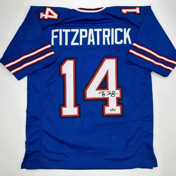 Facsimile Autographed Ryan Fitzpatrick Buffalo Blue Reprint Jersey