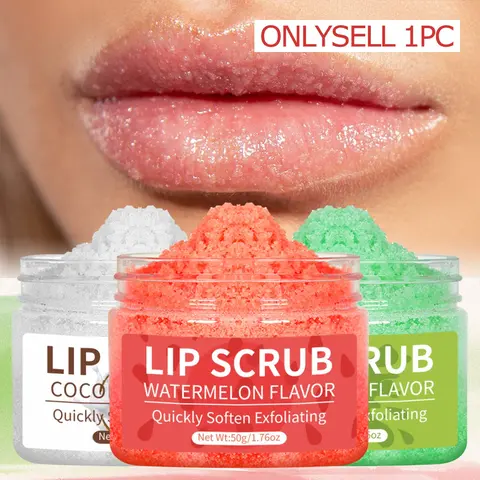 Lip Scrub, 1 Box of Exfoliating Lip Scrub, Moisturizing Lip Exfoliator & Hydrating Lip Balm, Lip Care Gift for Women & Girls, Christmas Skincare Gift, Moisture, Hydrate, Moisturizer, Lip Softening Balm, Glow Lip Care, Lip Care Products