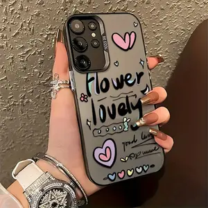 luxury English Word Love Design  For Samsung Galaxy S25 S24 S23 Ultra PLus FE S22 S21 A56 A55 A36 A36 A16 A15 A33 A34 Cover shockproof mobile   female premium  anti-fall fashion gift bracket magnetic   soft fashionable phone case junk durable protection