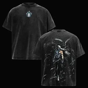 Ichigo Kurosaki Bleach Shirt – Vintage Washed Oversized Tee, Substitute Shinigami Graphic, Retro Anime Streetwear for Fans         VKC Y7R