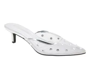 BCBGeneration Dixy Rhinestone Mesh Kitten Heel