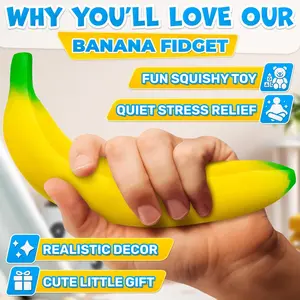 Banana Shape Stress Relief Toy, Creative Fruit Squeeze, Soft Sensory Fidget Toy for Kids and Adults, Perfect Gift for Holidays