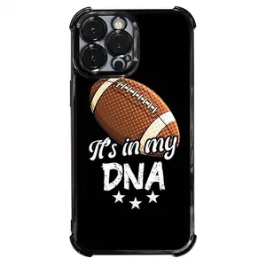 Phone Case: 1PC American Football It's In My DNA Funny Electroplating Process Protective Cover with Reinforced Cushioning And Collision Prevention Suitable for iPhone 17 16 15 14 13 Pro Max Cover Accessories