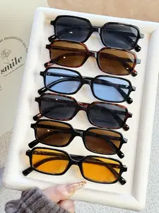 6 Pairs Y2K Trendy Small Frame Glasses, Unisex Vintage Classic Style, Durable Streetwear Accessories for All Seasons