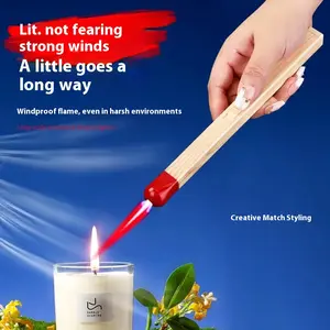 Creative Match-shaped Lighter - Butane Gas Not Included, Ideal for Barbecues & Outdoor Activities, Great Gift for Friends Kitchen Utensils