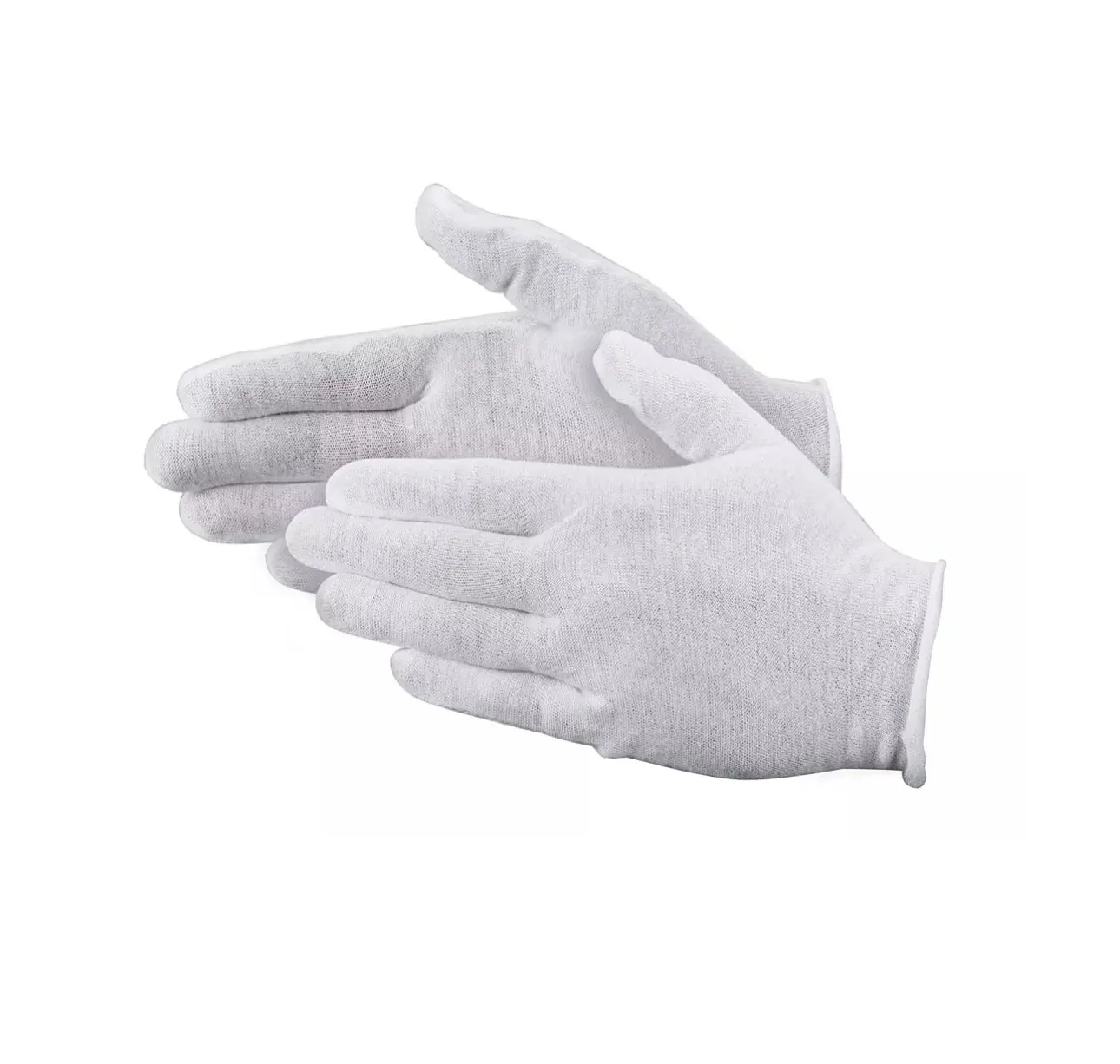White cotton gloves