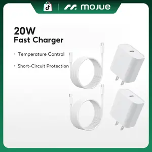 #Summer wins iPhone17/16/15 Charger, 20W Fast Charging Wall Charger Adapter Block Cubes with 6ft USB C to USB C Cable Data Sync Type C Cord for iPhone17Plus 17 Pro Max/16 Plus 16 Pro Max/15 Plus 15 Pro Max/iPad Pro Mini Air -2Pack
