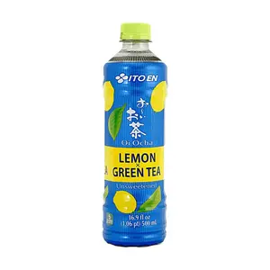 ITO EN Unsweetened Lemon Green Tea 500ml - Zero Sugar, Zero Fat, Low Calorie - Refreshing Japanese Beverage