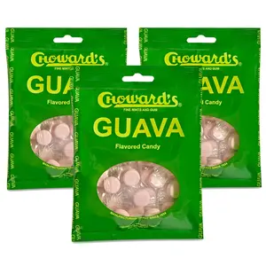 Choward's 3oz Guava Candy Bags 3 Pack | 49 Pieces Individually Wrapped Candy Mints | Delicious Guava Candy Bags | Perfect for Snacks in Lunch Boxes, Pockets, Goodie Bags, and Birthday Parties