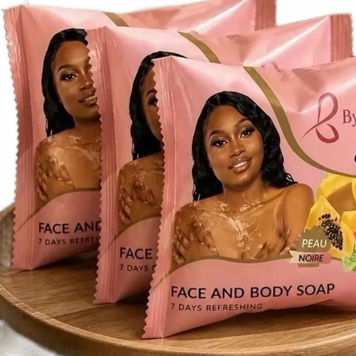 Byennwa Papaya Cleansing Solid Soap - 7oz Daily Bath & Body Care Bar, Gentle, Effective, Soft, Moisturizing, Hydrating for Fresh and Clean Skin