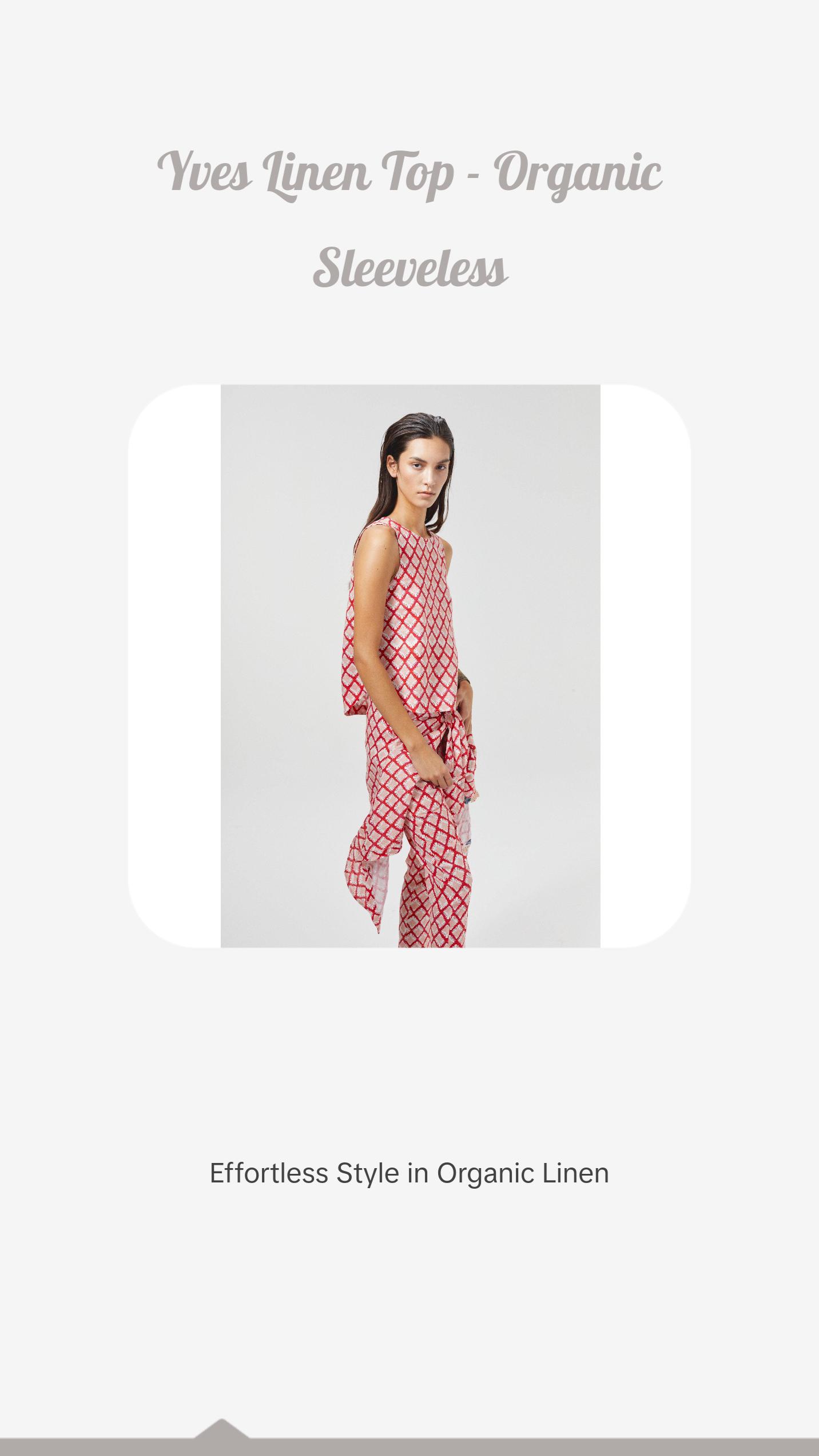 Yves Linen Top - Tangier