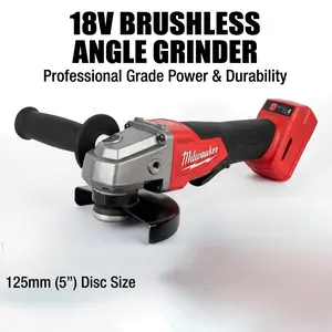 Milwaukee 18V 125mm M18 Lithium Battery Pack  Portable Chainsaw  Wet Concrete Circular Saw Compact Set   impact electrictool electric  rechargeable Brushless  Angle Grinder Cordless Drill Tool Kit