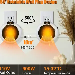 Home Plug In Cordless Space Heater Portable Electric Air Heater 2S - Fast Heating, Warm Fan, Desktop for Winter Household Bathroom