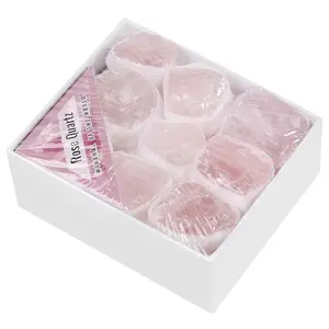 Wholesale Natural Crystal Rose Quartz Raw Stone High Quality Rough Rose Quartz Crystal Set for Gifts