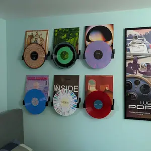 Vinyl Record Wall Mount Stand, Wall Mount Design, Home Decor Display Base, Convenient Accessory for Vinyl Collectors & Music Lovers, Ideal Gift Idea