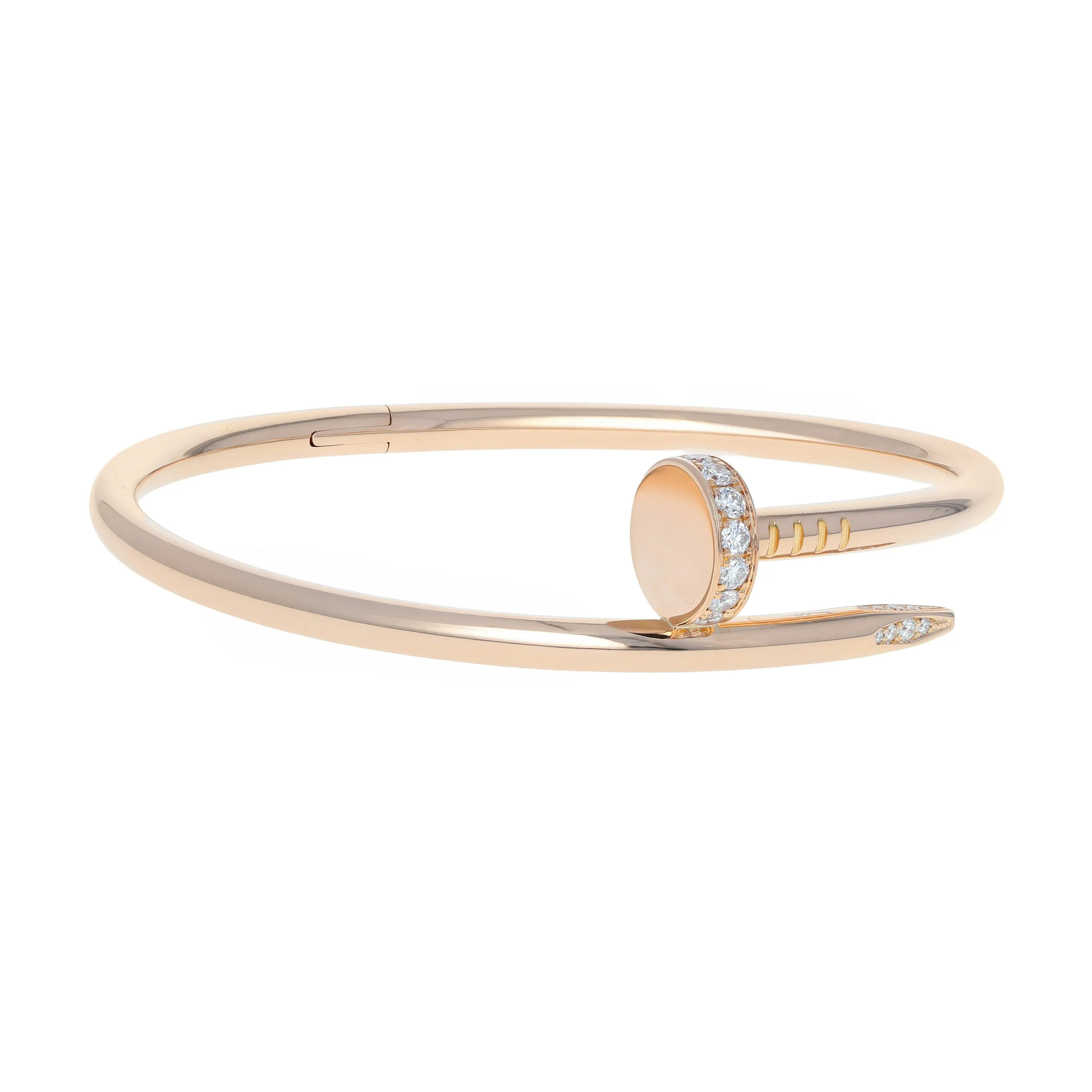 Pre-owned Cartier Juste Un Clou Bangle Bracelet Size 17
