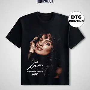 Men's Cotton Crewneck Nina Marie Daniele UFC T-Shirt - Unisex Short-Sleeve Round Neck Apparel, Streetwear Top Gift for UFC Fans TNF