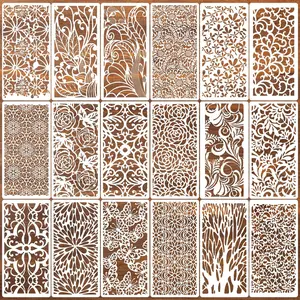 Floral Stencils for Crafts  Damask Texture Stencils for Painting Background Stencil Drawing Templates for  Canvas Furniture Scrapbooking