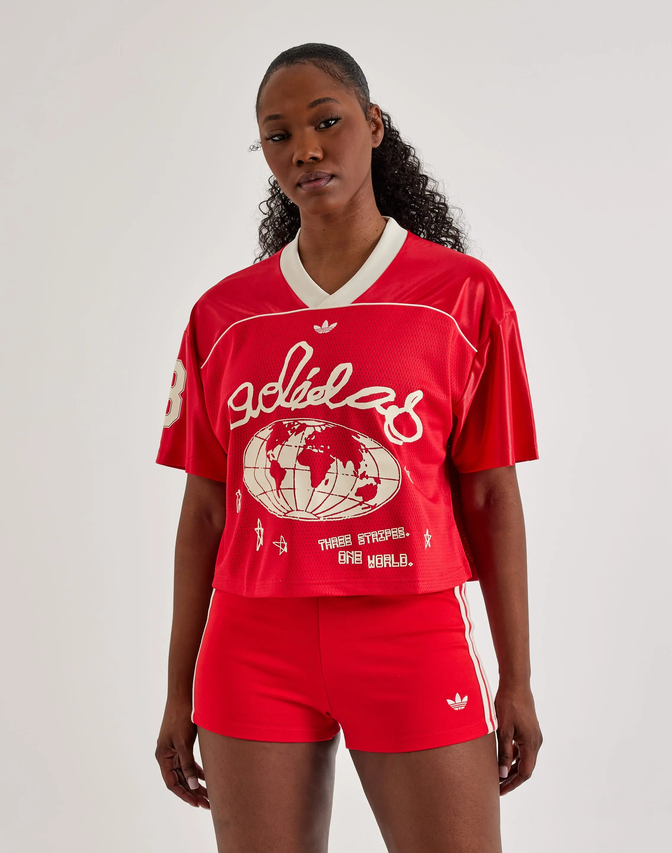 Womens Adidas Originals Cropped Football Jersey