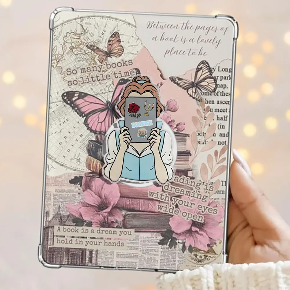 Reading On A Kindle Aesthetic Girl Kindle Grip Cute Kindle Accessories Phone Holder PopSocket Phone Grip Magnetic Pop Socket Phone Grip