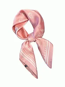 27.5 Inch Printed Square Scarf for Women, Imitation Silk Fashion Accessory for Work and Casual Wear, Lightweight and Stylish All Seasons, Fitted Shape