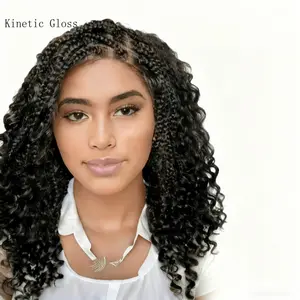 16 Inch Full Lace Hand-Crocheted Braided Wig | Bohemian Style, Simulated Scalp, Natural Box Braids, Perfect for Everyday Wear