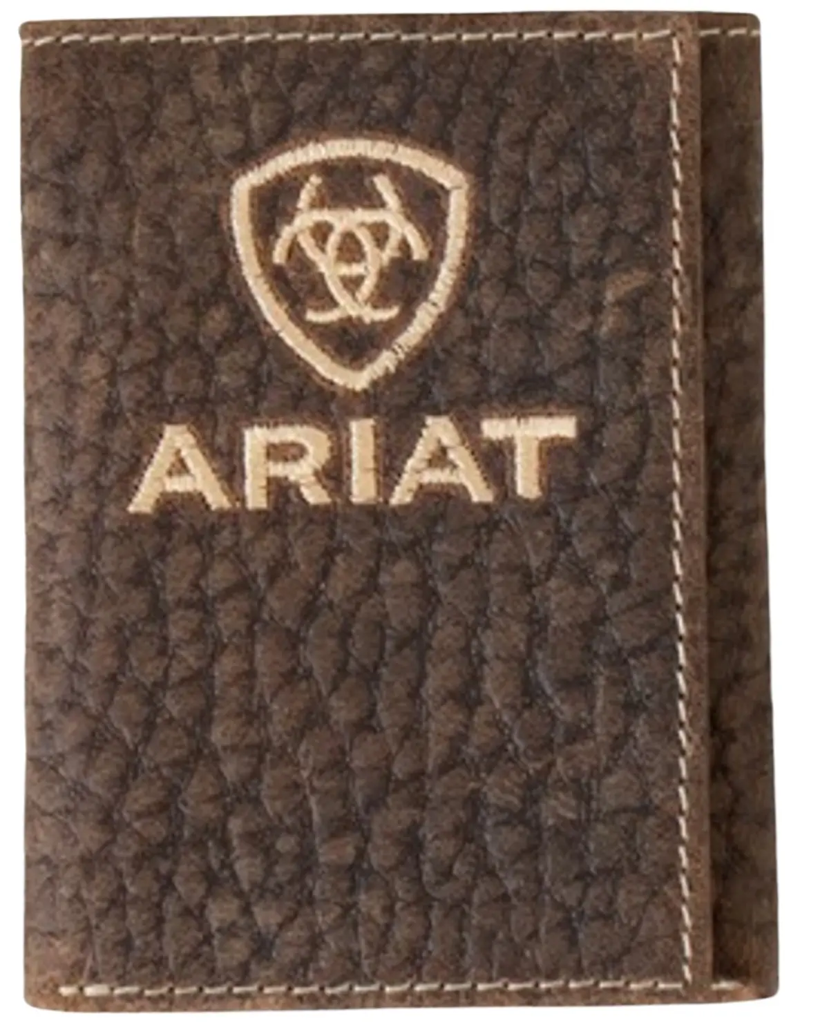 Ariat Men's Men'S Tri-Fold Bull Hide Embroidered Wallet - A3556102