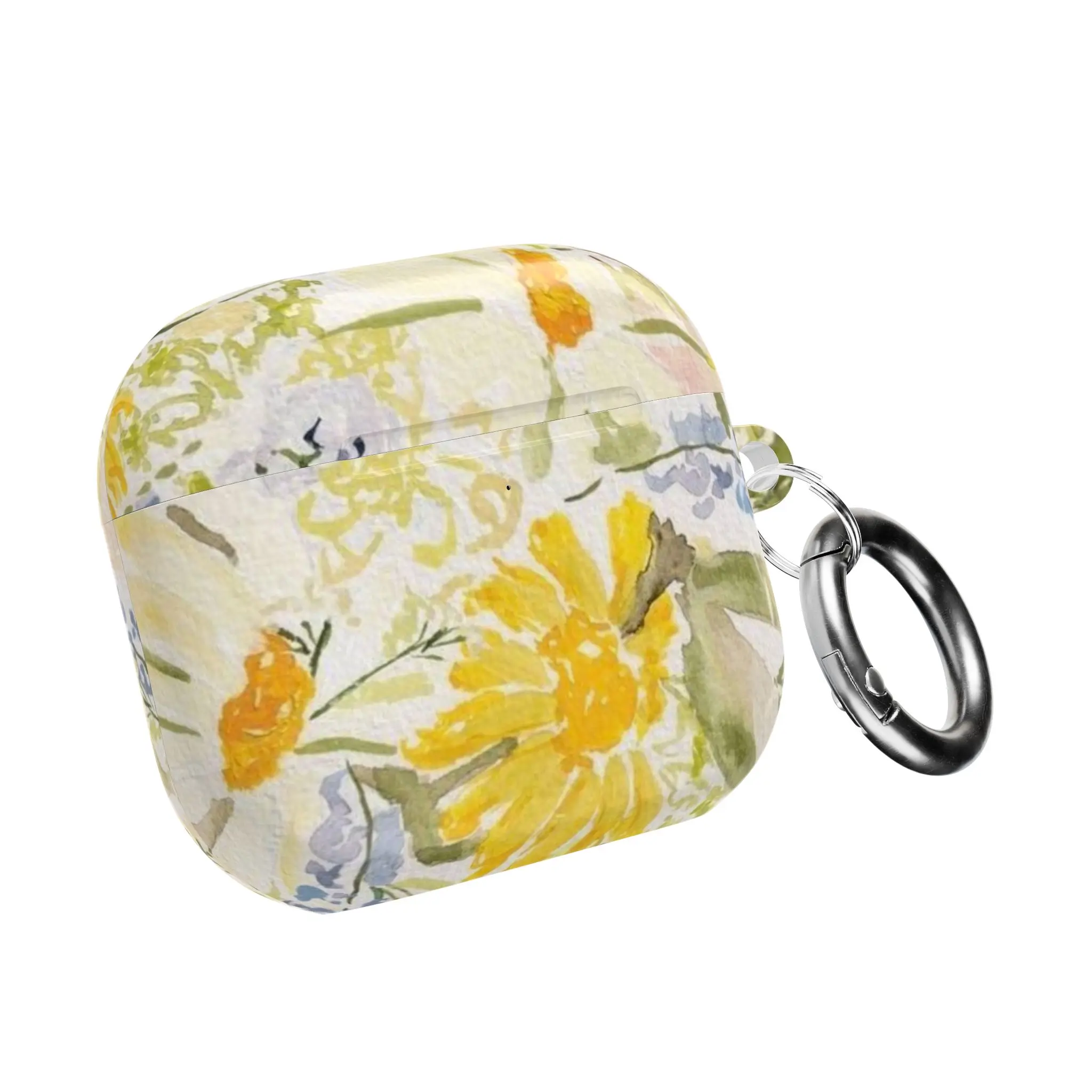 Sunny Watercolor Yellow Sunflower & Wildflower Garden Aesthetic AirPods Case Cover for Apple AirPods Pro 1 2 3, AirPods 1 2 3 4