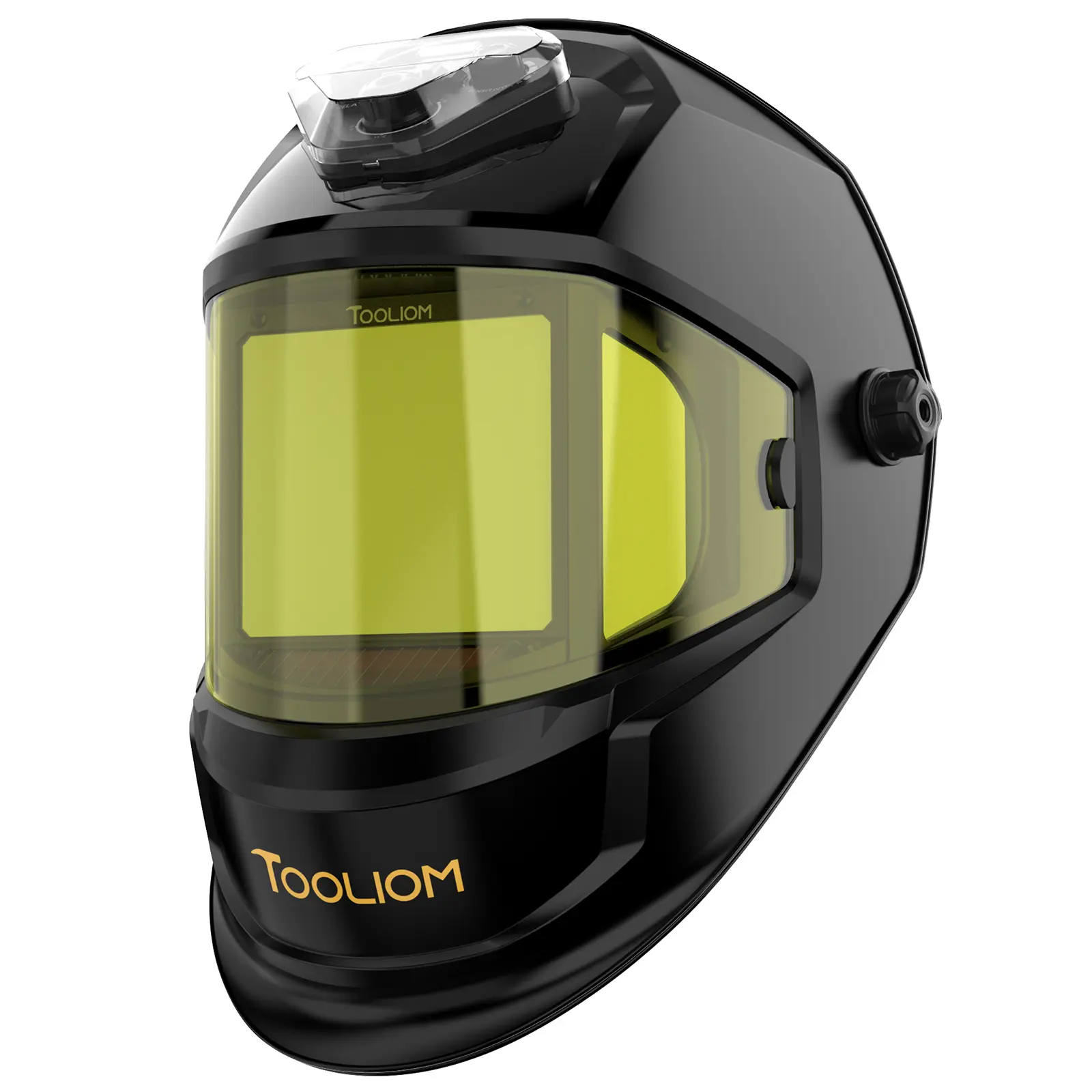 TOOLIOM TL-1980GK Panoramic Auto Darkened Welding Helmet - 1/1/1/1 True Color Mask Hood with Side View & 6 Sensors, Type-C Rechargeable Wide Shade 5-13 for TIG, MIG, MMA & Grind