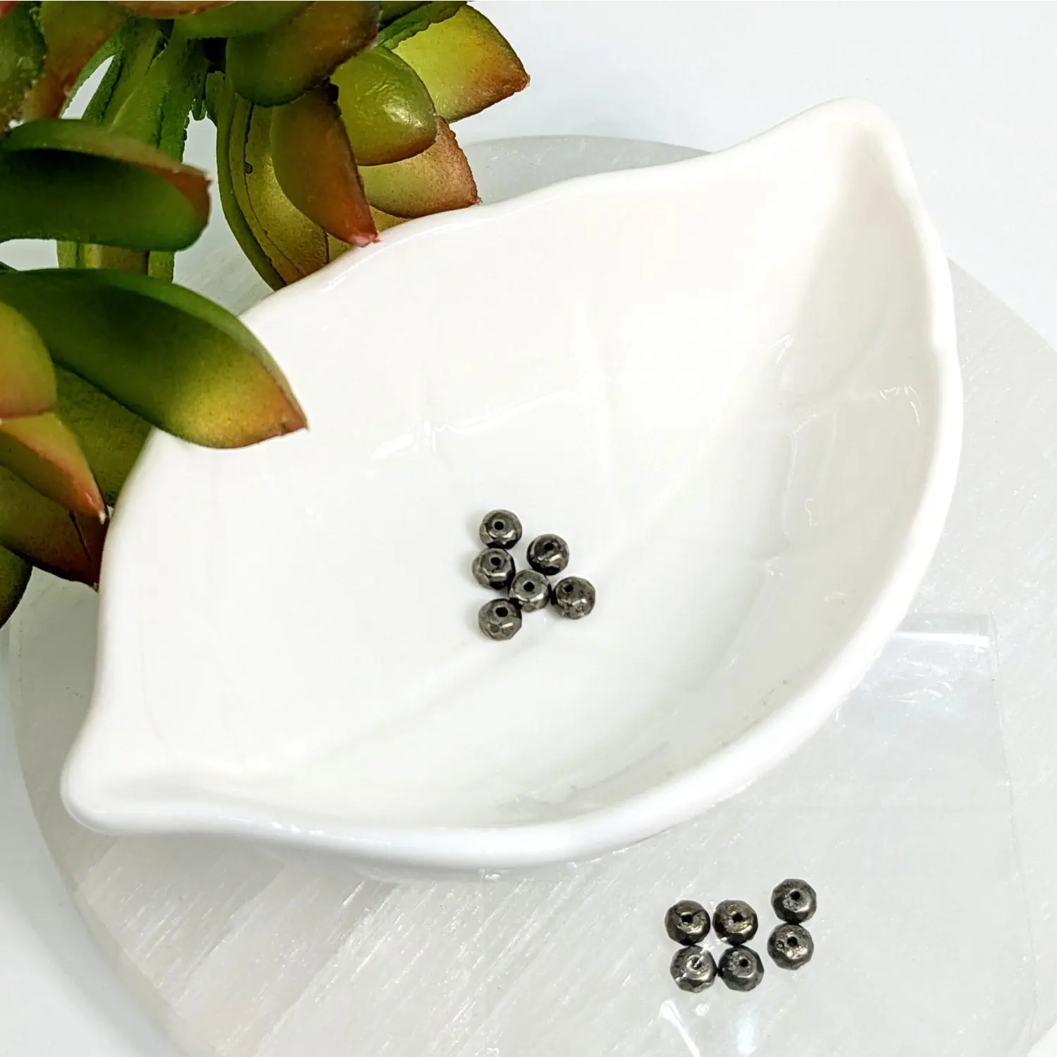 Pyrite 2mm Faceted Rondelle Beads (6) #LV7113