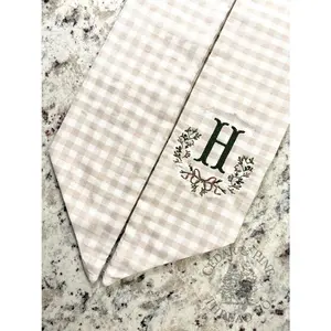 Personalized Monogram Wreath Sash | Custom Initial Embroidered Wreath Accent | Spring Year-Round Front Door Decor wreath sash, monogram door decor