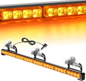 Nilight Traffic Advisor Strobe Light Bar 35Inch 32LED 21 Flash Patterns Directional Safety Warning Lights with Cigar Lighter on Trucks Cars Construction Vehicles