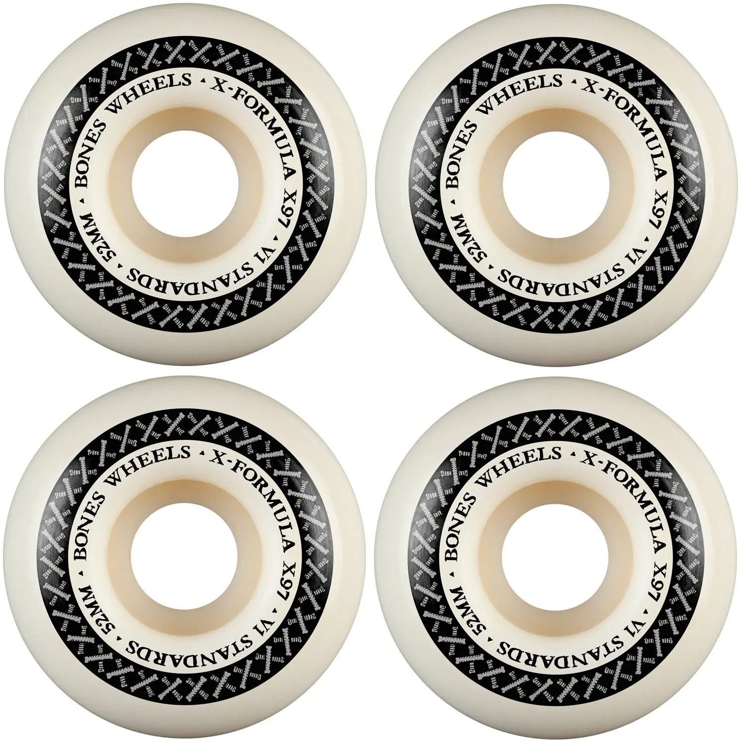 Bones Skateboard Wheels 52mm 97A X-Formula V1 Standards