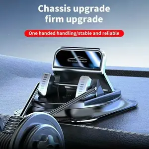 Car Phone Mount, Cell Phone Mount, 360 Degree Rotation, Adjustable Holder with Horizontal and Vertical Angles, Anti-Slip Suction Cup, Compatible with iPhone and Android